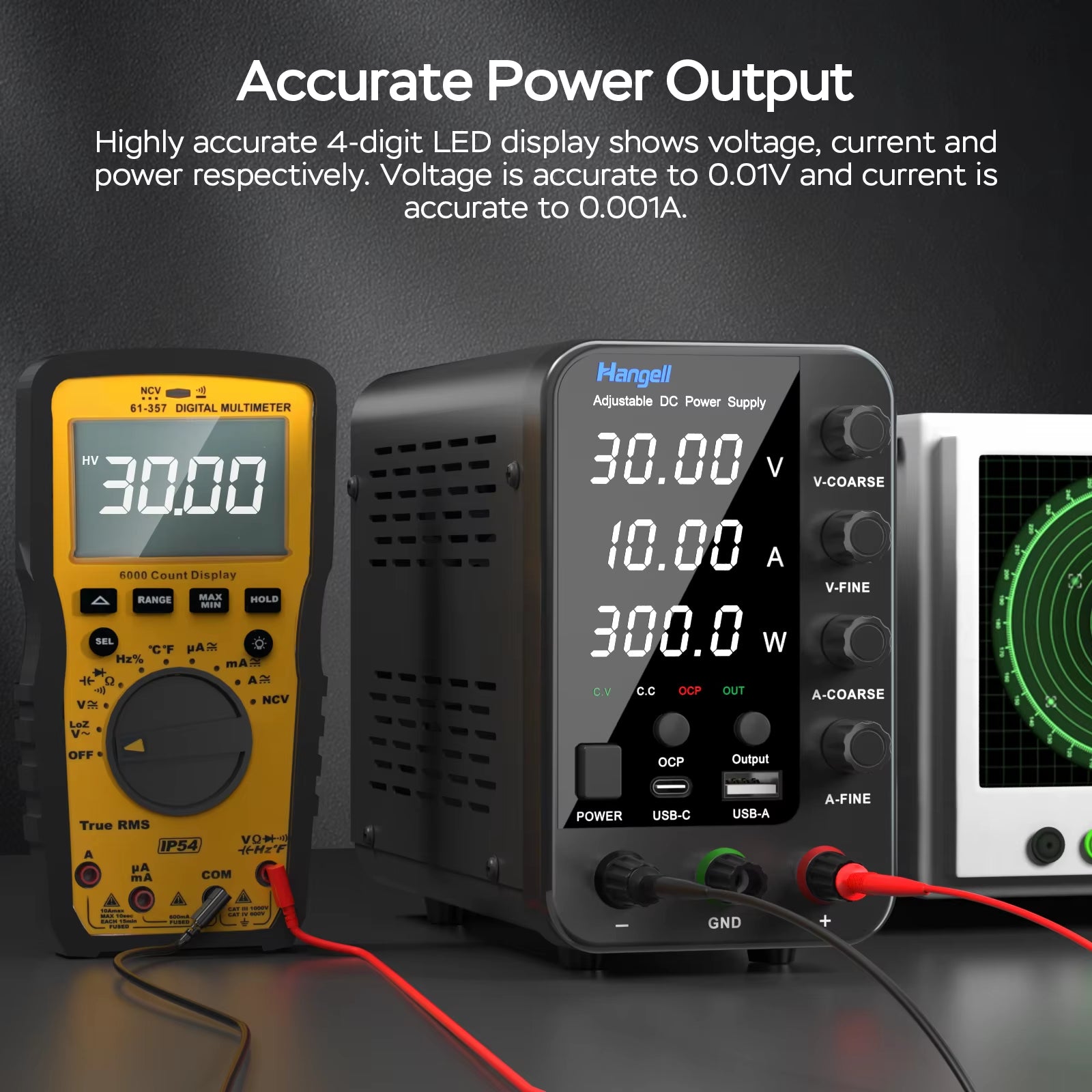 DC Laboratory Power Supply 30V 60V 120V Adjustable Voltage Regulator Bench Switching Power Supply Preset Current ON/OFF