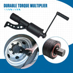 Heavy Duty Torque Multiplier Wrench Set - 1:64 Torque Wrench Set 11PCS Labor Saving Torque Multiplier Wrench Lug Nut Remover Lug Nut Wrench Set 1'' Drive 4800 NM with 8PCS CR-V Sockets Set (24-38MM)