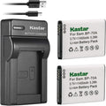 Battery (X2) & Slim USB Charger for Samsung BP-70A, BP70A, EA-BP70A and ES65 ES67 ES70 ES71 ES73 ES74 PL80 PL81 PL100 PL101 SL50 SL600 SL605 SL630 ST60 ST61 ST70 ST71 TL105 TL110 TL205