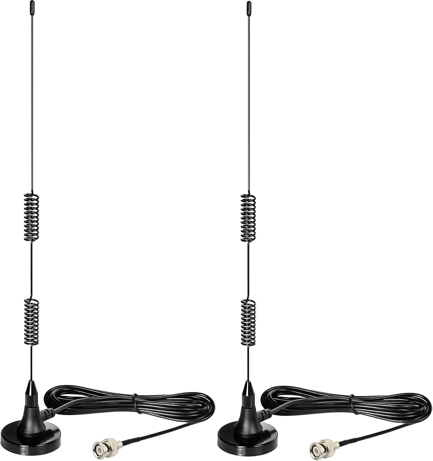 20-1300Mhz Police Scanner Antenna Magnetic Base HF VHF UHF Two Way Ham Radio BNC Male Antenna Compatible with Uniden Bearcat Whistler Radio Shack Police Scanner