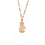 Electroplating Polished Boxing Gloves Necklace Jewelry