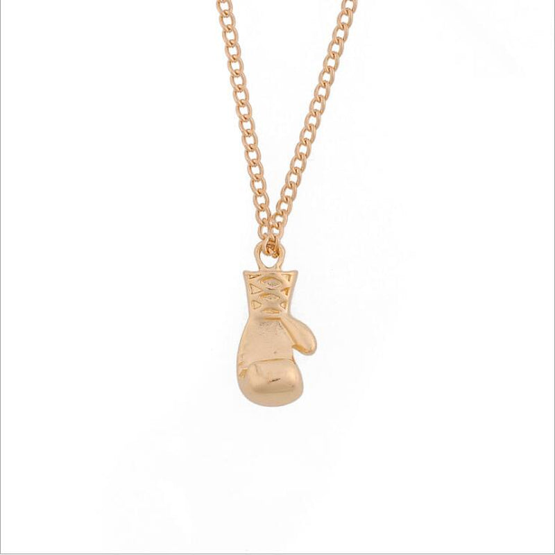 Electroplating Polished Boxing Gloves Necklace Jewelry